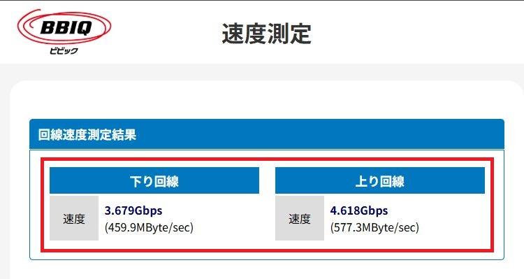 BBIQ光10ギガ
